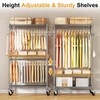 ULIFHOME P1 Rolling Clothing Rack with Lockable Wheels, Heavy-Duty Garment
