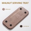 Muso Wood Solid Walnut Wood Serving Trays, Rectangular Wooden Serving