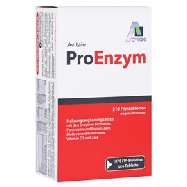 Proenzym Enteric-Coated Caplets with Bromelain, Pancreatin, Papain, Bioflavonoid Rutin and Vitamin D3 and Zinc