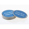 Fire Door Keep Shut - Safety Sign Metal Stainless Round