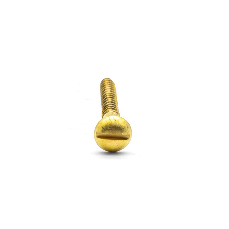 Hippo Hardware M5 (5mm X 50mm) Solid Brass Slotted Round