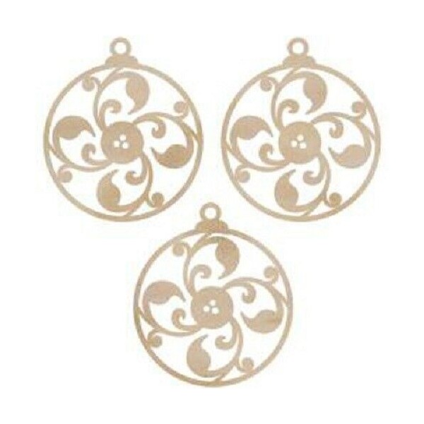 Kaisercraft Wood Flourish: Fancy Ornaments Christmas Card Making