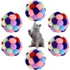 Zimoer 6 Cat Toy Balls, Soft Cat Balls, Cat Balls,