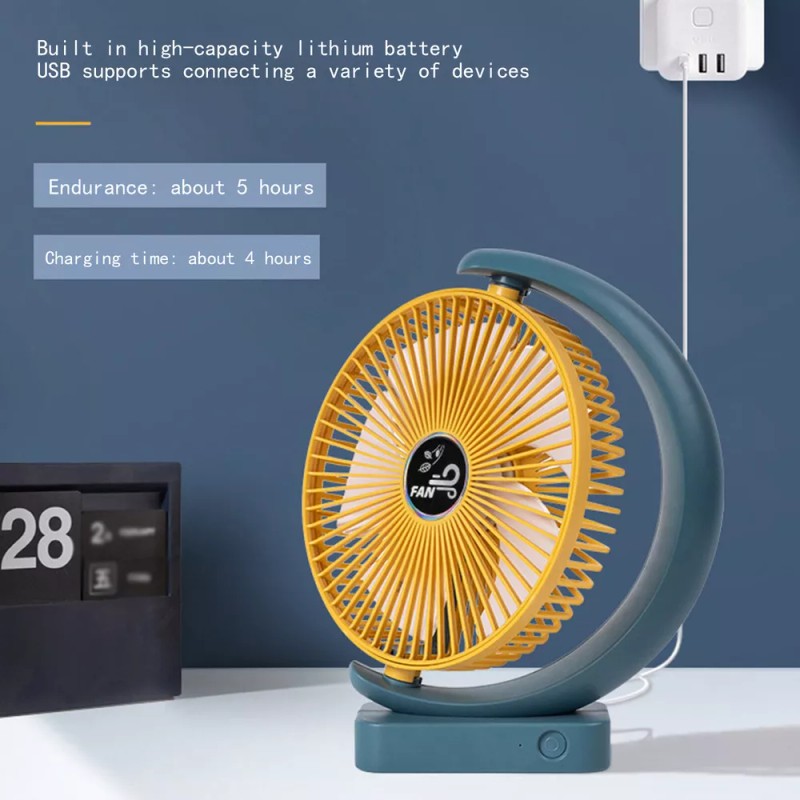 Generic W Ventilador De Escritorio E Fan, Recargable, Funciona Con