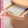 ISKYBOB 6 Packs Small Plastic Storage Containers, Clear Rectangle Bead