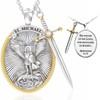 KUMSODE Religious Protector Necklace for Men St Michael Patron Saint