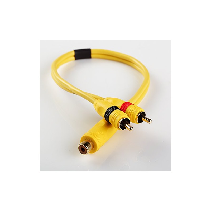 1FT Stereo Jack to 2 Male RCA Plug Adapter Audio