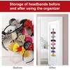 Nuolich 4Pcs Mouse Ears Headband Holder Polka Dot Vertical Organizer