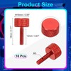 MECCANIXITY M3x12mm Knurled Thumb Screw, 10 Pcs Aluminum Alloy Flat