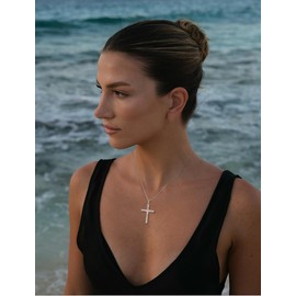 Starnny Cross Necklace for Women Birthstone Necklace for Women 925 Sterling Silver