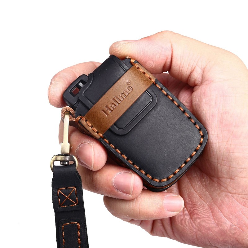 SANRILY Leather Key Fob Cover for Toyota 4runner 2021 Tacoma