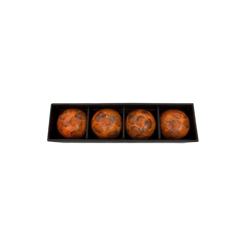 Red Lantern 4" Porcelain Ball Set - Set of 4