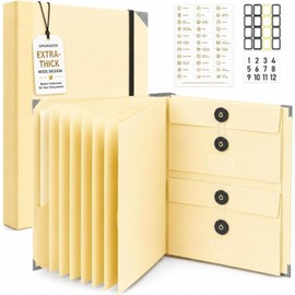 Nevarium Carpeta Del Capítulo Final,Carpeta Con Etiquetas Guiadas, Organizador De Carpetas Sin Ácido, Portadocumentos Para Archivos Domésticos, Documentos Legales Y Médicos (Beige)