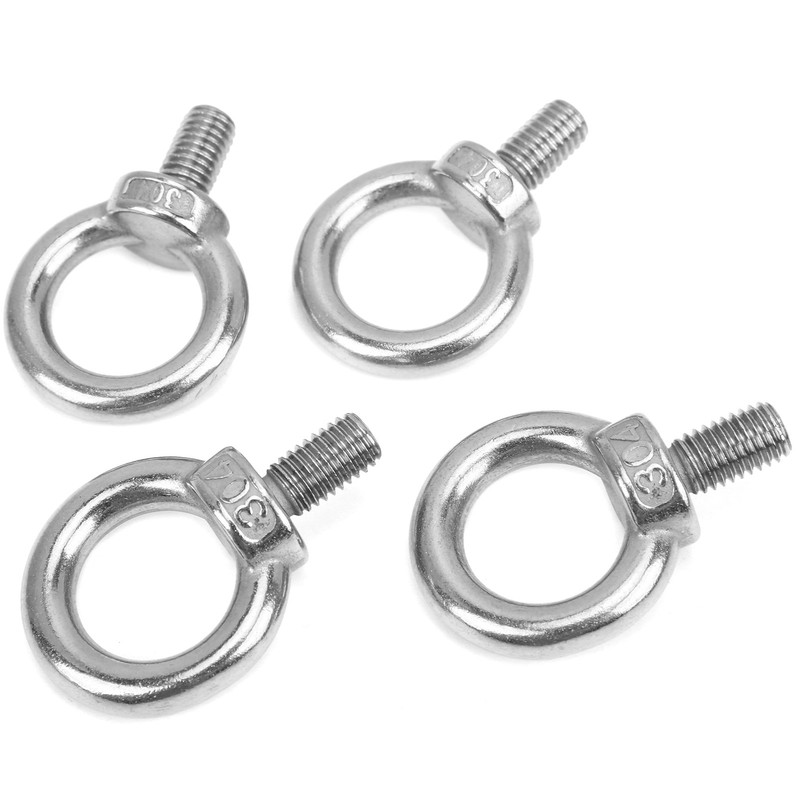 4Pcs Stainless Steel Lifting Ring Eye Bolt Heavy Duty Machinery