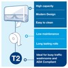 Tork Twin Mini Jumbo Toilet Paper Roll Dispenser White T2,