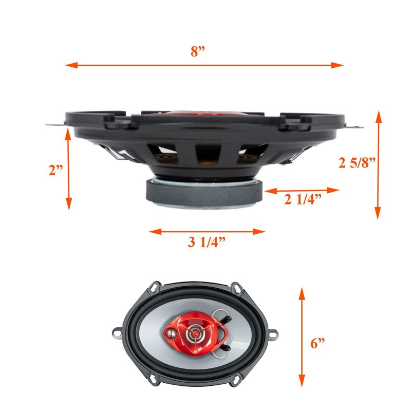 4X Soundxtreme ST-680 5x7 Inch / 6x8 Inch 3-Way 700