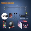 Nilight 2PCS 2FT Spiral RGB Led Whip Light w/RGB Chasing/Dancing