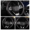 DONWELL For Toyota Car Steering Wheel Cover Carbon Black Leather