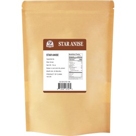 52USA Star Anise, 16 Ounce (Pack of 1), NON-GMO Verified Chinese Star Anise Whole, Dried Star Anise Pods for Tea and baking