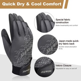 Intra-FIT Extra Grip Racquetball Glove, Quick-Dry Breathable Pickleball Gloves Dark Grey (Medium, Right Hand)