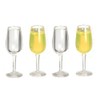 Dolls House Champagne Flutes 2 Full 2 Empty Prosecco Glasses