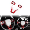 JUIVEEL ABS Car Steering Wheel Frame Cover Steering Wheel Button