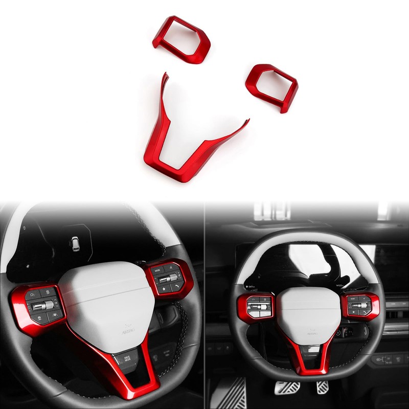 JUIVEEL ABS Car Steering Wheel Frame Cover Steering Wheel Button