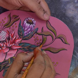 Anna by Anuschka Women's Hand Painted Genuine Leather Ladies Wallet, Hawaiian Florals, One Size