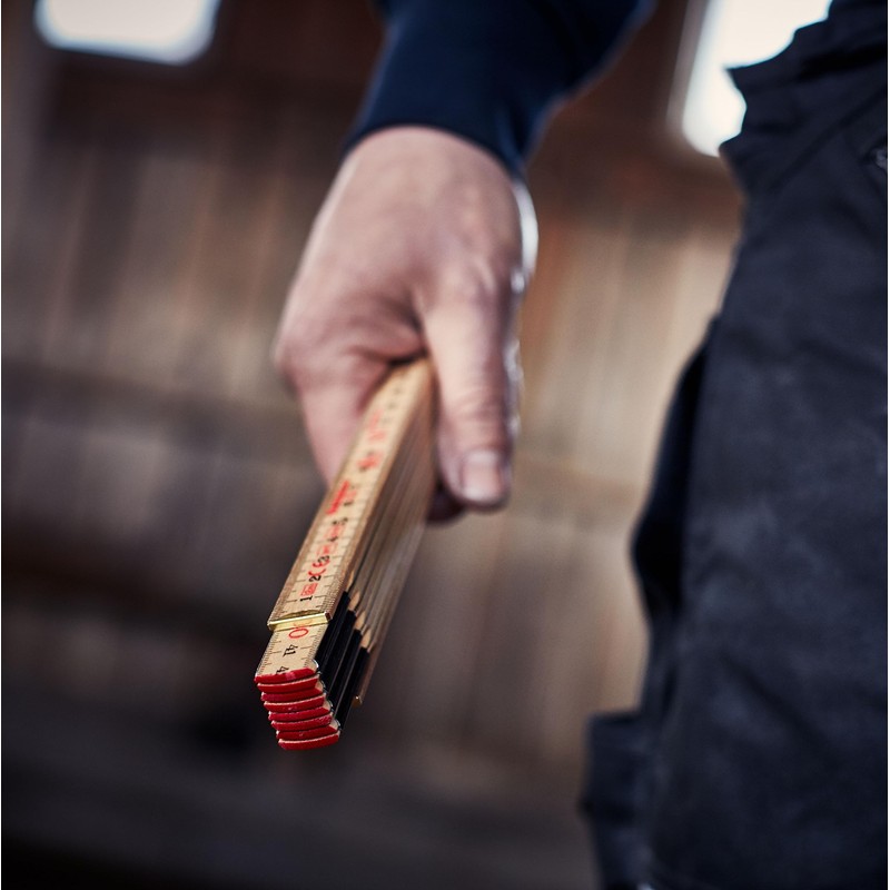 Hultafors 100004 2m"59-2-10" Folding Rule - White