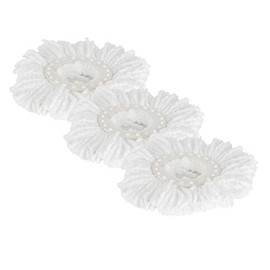 OurHouse Set of 3 Replacement Mops Heads for OurHouse Essentials Spin Mop SR22043, Easy to Change, Highly Absorbent, Easy to Clean and Maintain, Streak Free, Microfibre