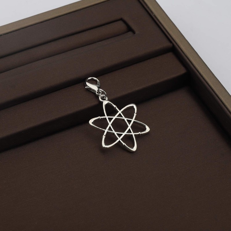 CHOORO Atom Pendant Zipper Pull Atheist Symbol Jewelry Scientific Jewelry