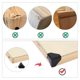 Corner Guards Corner Protector of Cornhole Boards, Suitable for Between 4 x 2 or 3 x 2 ft Game Boards Corner Cushions to Prevent Cornhole Boards Damage, 1.96 x 1.96 x 1.96 Inch