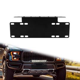 RIGODON 15 Inch Universal Bull Bar Black Light Bar Front Bumper License Plate Mount Bracket Holder for Offroad Driving LED Light Bar LED Work Light