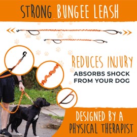 Mighty Paw Hands Free Dog Leash | Bungee Waist Leash for Dog Walking. Dog Running Leash Hands Free. Hands Free Leash for Large Dogs, Medium & Small Dogs. Dog Leash Waist Belt (36" - 48") Up To 150 lbs