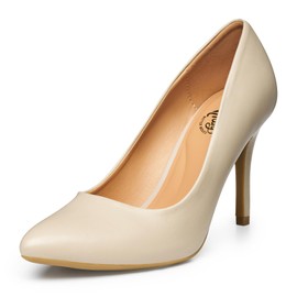Trary Women’s High Heel Dress Pump Pointed Toe Shoe Classic Office Special Dressy Casual
