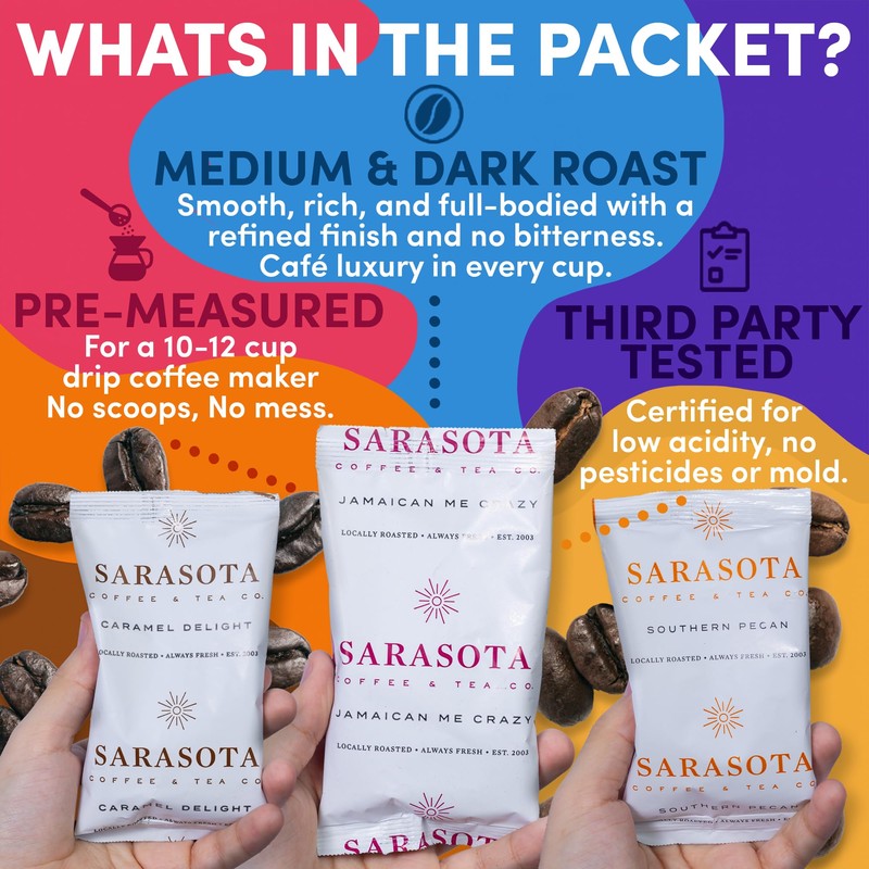 Coffee Packets Sampler – Coffee Variety Pack Ground Coffee Gift