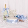 TONIFUL Blue Glitter Happy Birthday Satin Ribbon 2 Inch x