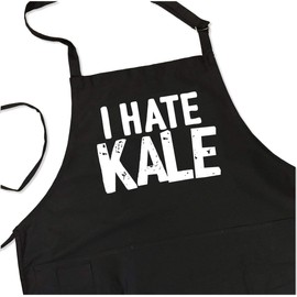 ApronMen, I Hate Kale, Funny Aprons For Men With Adjustable Straps One Size Fits All BBQ Grilling Aprons With Pockets Professionally Printed Gifts For Dad