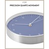 LUUK LIFESTYLE Minimalist wall clock with silent movement, no ticking,