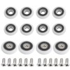 12 Sets Shower Door Wheels, Rollers Replacement Part for Bathroom