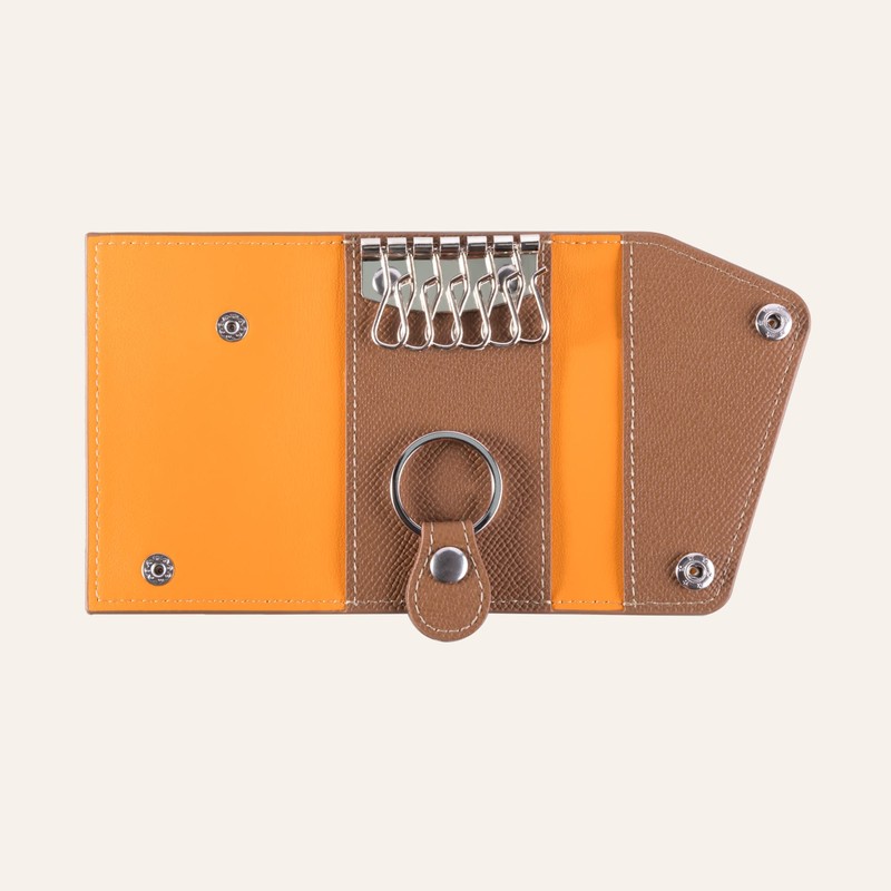 COGURE CONKC-L Key Case, Genuine Leather, European Embossed Leather, Large