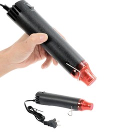 VortecSys Heat Gun for Crafting, 110V 300W Handed Hot Air Gun, 3.28FT Ultra-Long Cable Portable Heat Gun with Stand and Power Cord for Shrinking Wrapping PVC, DIY Embossing and Drying Paint (Black)