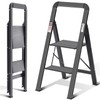 KINGRACK Step Ladder, 2 Steps, Folding Step Ladder with Handrail,