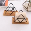Walquicks Metal and Wooden Napkin Holder - Triangle Design for