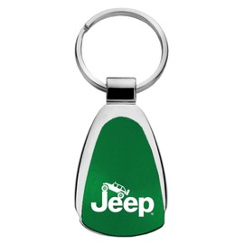 Au-TOMOTIVE GOLD Teardrop Key Chain for Jeep Climbing (Green)
