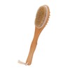 Wood Bath Brush Long Handle Soft Bristle Deep Cleansing Relieve
