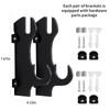 Samurai Sword Wall Mount-Katana Stand Wall Mount-(Black-2 Set) Sword Wall