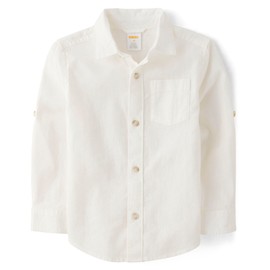 Gymboree,and Toddler Long Sleeve Button Up Shirts,White,4T