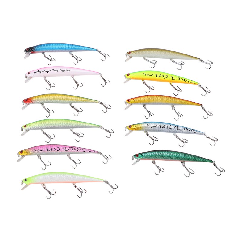 11 Pcs Simulation Minnow Lure Plastic Fishing Bait Fishing Accessories