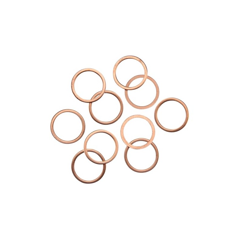 Pack of 10 Sealing Rings 18 x 22 mm Oil